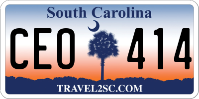 SC license plate CEO414