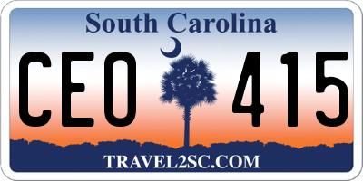 SC license plate CEO415