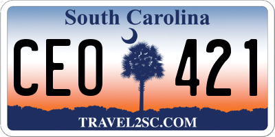SC license plate CEO421