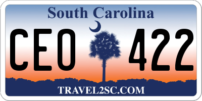 SC license plate CEO422