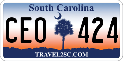 SC license plate CEO424