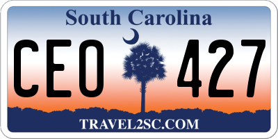 SC license plate CEO427