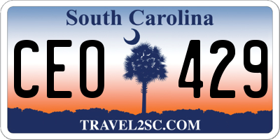 SC license plate CEO429