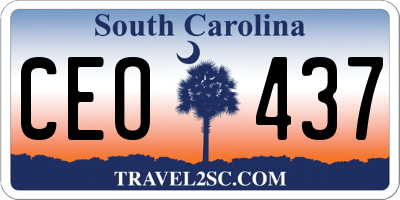 SC license plate CEO437