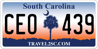 SC license plate CEO439