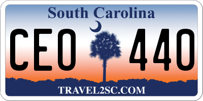 SC license plate CEO440