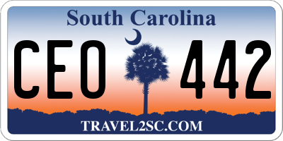SC license plate CEO442