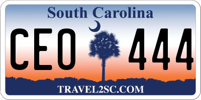 SC license plate CEO444