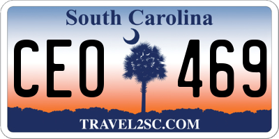 SC license plate CEO469