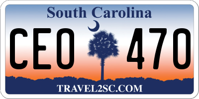 SC license plate CEO470