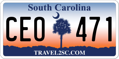SC license plate CEO471