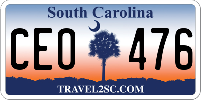 SC license plate CEO476