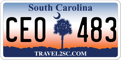 SC license plate CEO483