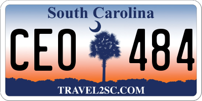 SC license plate CEO484