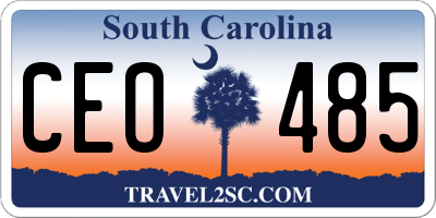 SC license plate CEO485
