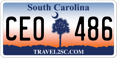 SC license plate CEO486