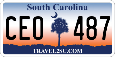 SC license plate CEO487