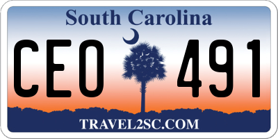 SC license plate CEO491