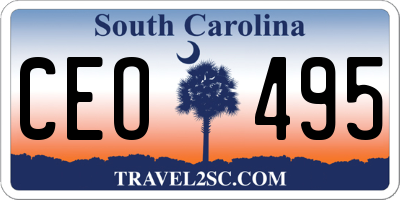 SC license plate CEO495