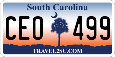SC license plate CEO499