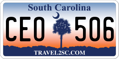 SC license plate CEO506