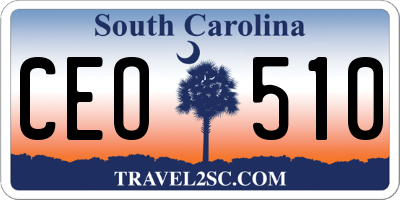 SC license plate CEO510