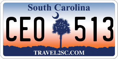 SC license plate CEO513