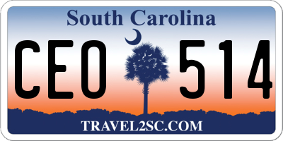 SC license plate CEO514