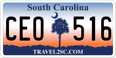 SC license plate CEO516