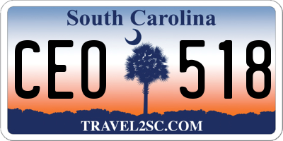 SC license plate CEO518