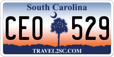 SC license plate CEO529