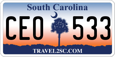 SC license plate CEO533