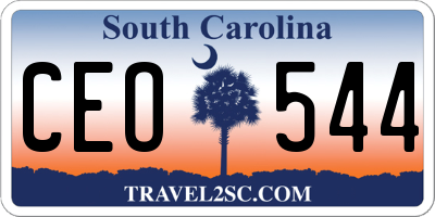 SC license plate CEO544