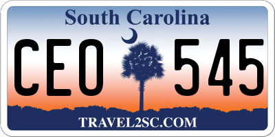 SC license plate CEO545