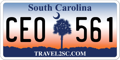 SC license plate CEO561