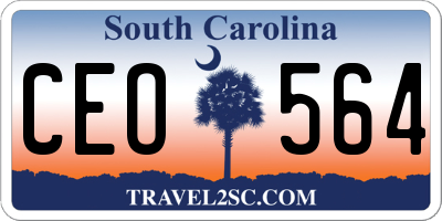 SC license plate CEO564