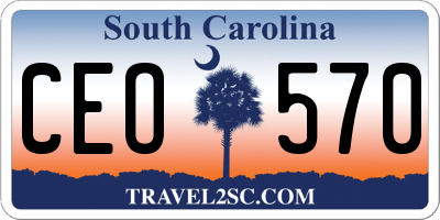 SC license plate CEO570