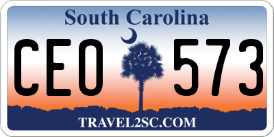 SC license plate CEO573