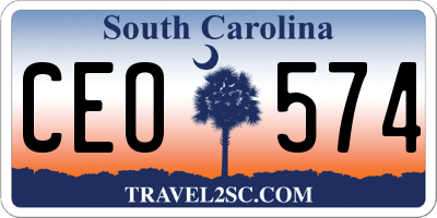 SC license plate CEO574
