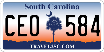 SC license plate CEO584