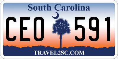 SC license plate CEO591