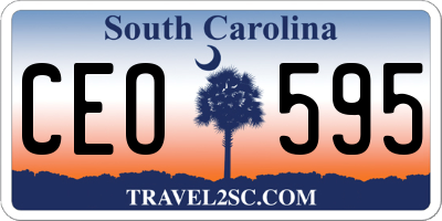 SC license plate CEO595