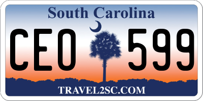 SC license plate CEO599