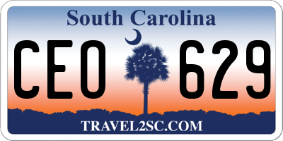 SC license plate CEO629