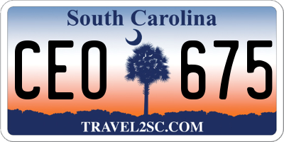 SC license plate CEO675