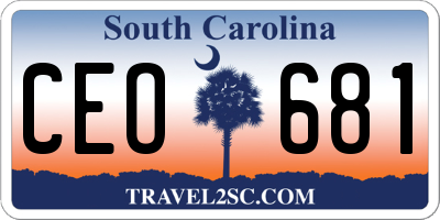 SC license plate CEO681