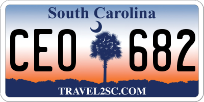 SC license plate CEO682