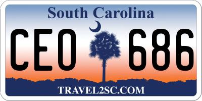 SC license plate CEO686
