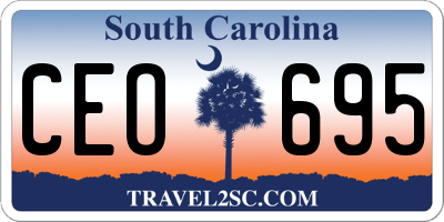 SC license plate CEO695