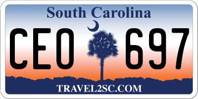 SC license plate CEO697